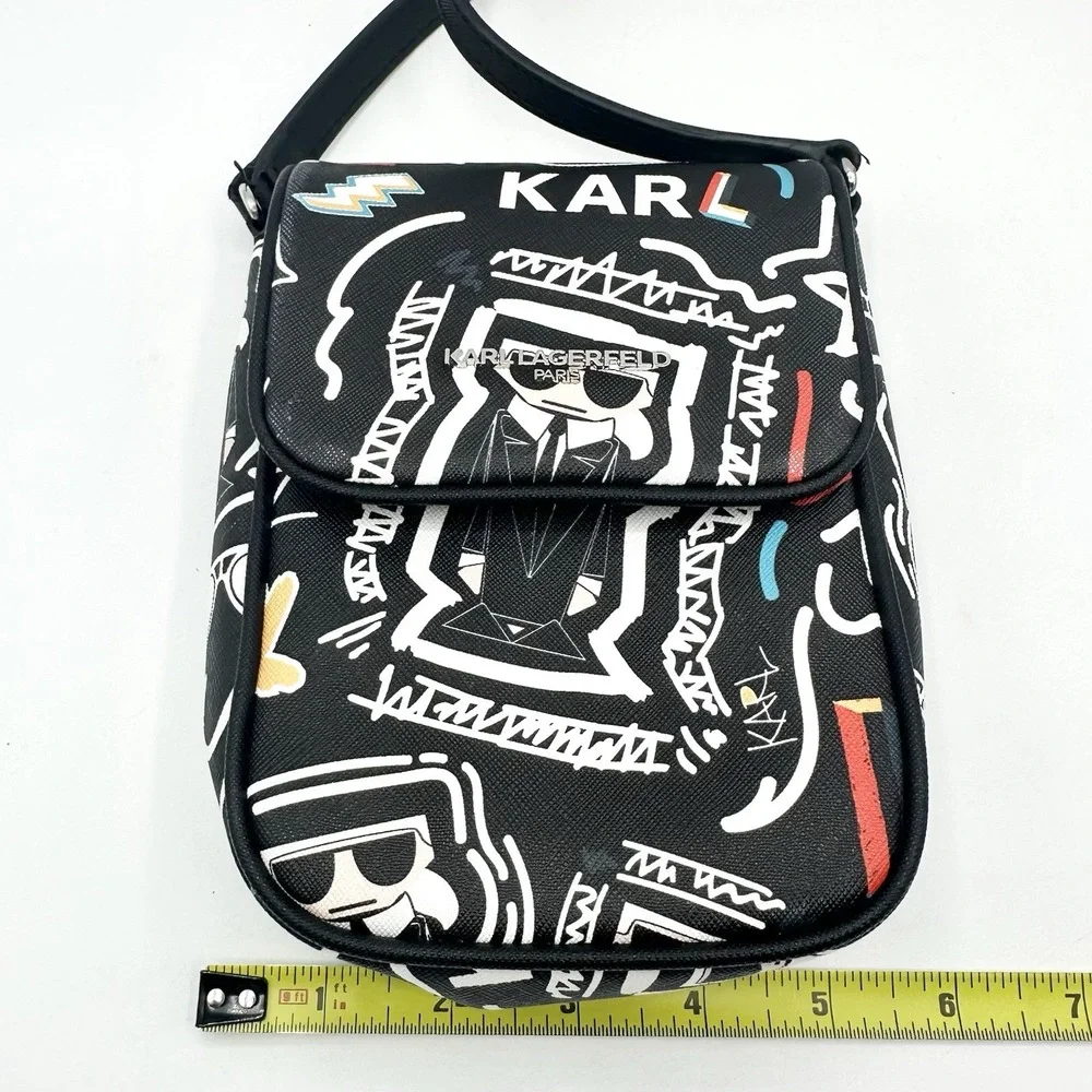 Karl Lagerfeld Crossbody Graffiti All Over Purse Bag